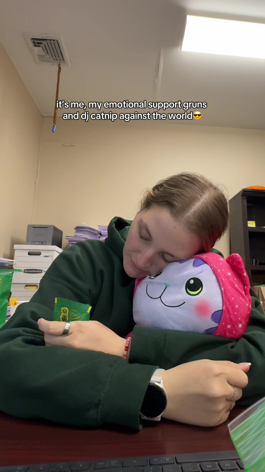 TikTok post by @melissa_plourde for Grüns. Caption reads: @Grüns 💚🧸 #fyp #tiktokshop #gruns [...].