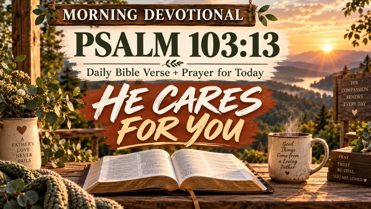 YouTube post by @inspiredtopics for vidIQ. Caption reads: Daily Bible Verse + Prayer for Today | Psalm....