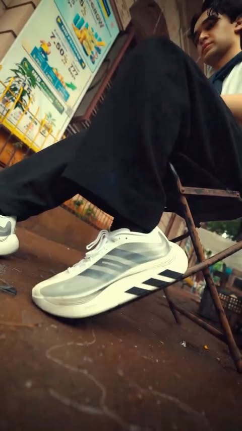 Instagram post by @shreysinghh for Foot Locker. Caption reads: [...] Shop the adidas Hyperboost range on....