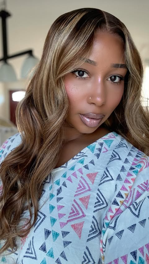 Instagram post by @trendy_kay for Arabella Hair. Caption reads: @arabellahairofficial 13x6 lace honey blonde [...].
