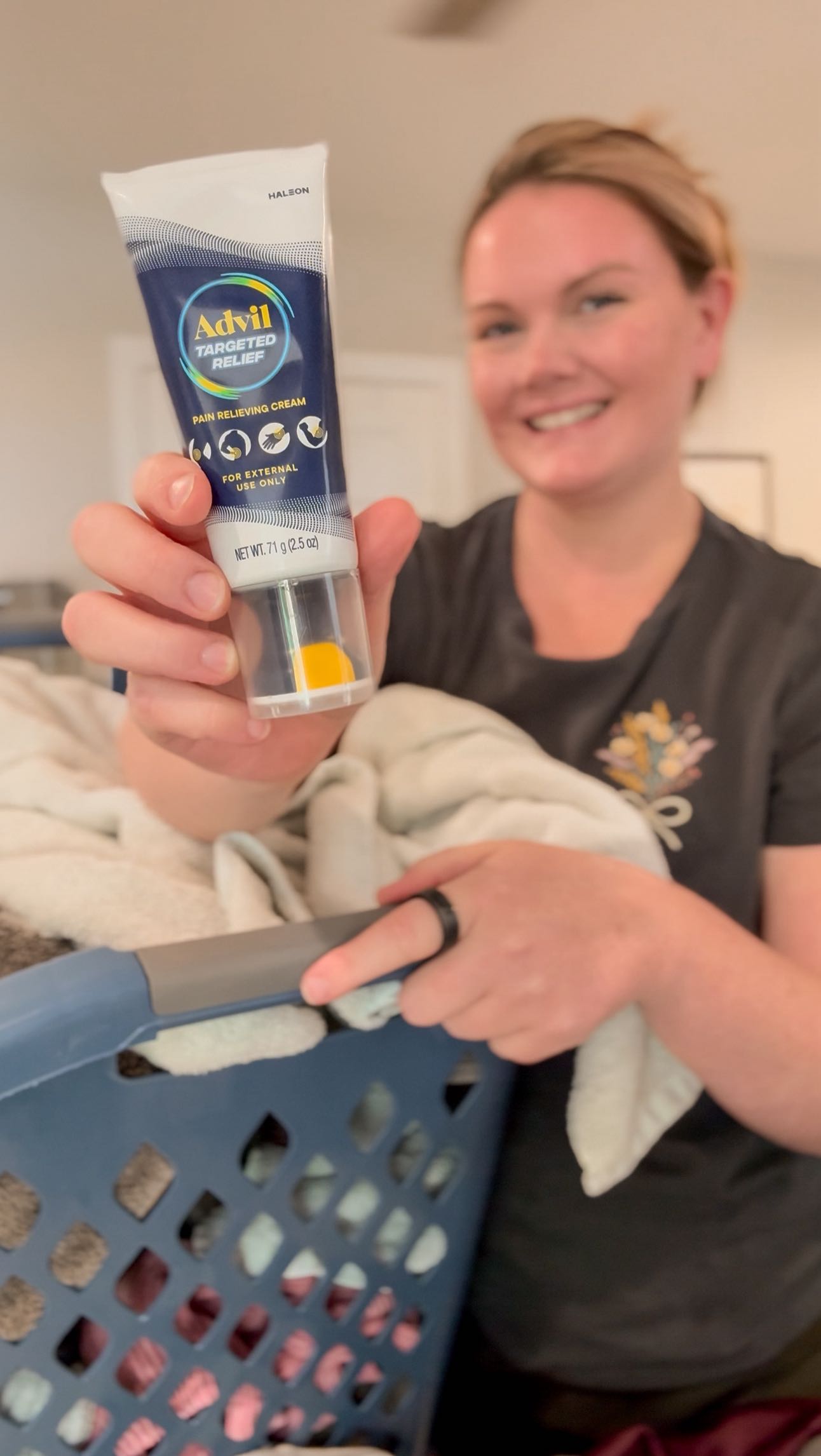 Instagram post by @brittanymolfese for Advil. Caption reads: #ad Those everyday aches always seem to hit at the....