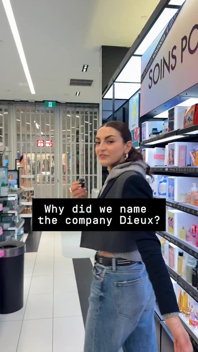 Instagram post by @charlotteparler for Dieuxskin. Caption reads: NGL love seeing French in branding (Ouai is a....