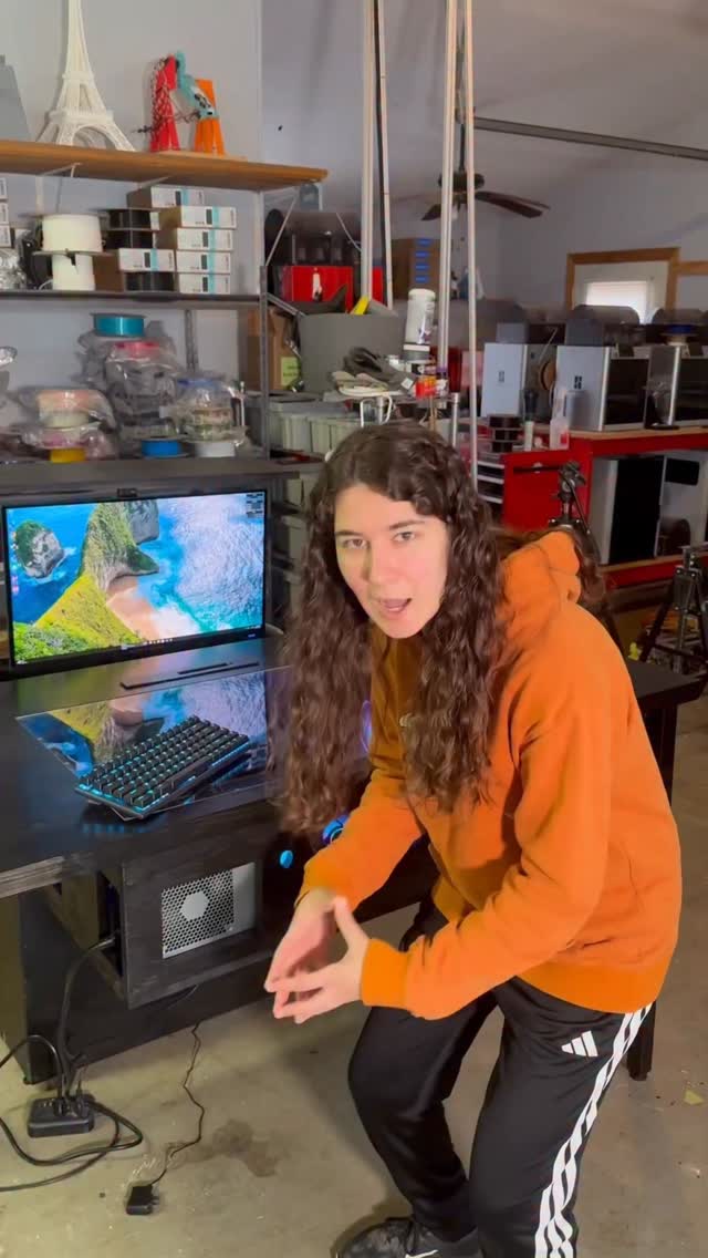 Instagram post by @emily.the.engineer for ALIENWARE. Caption reads: [...] a PC into my desk with the help of....