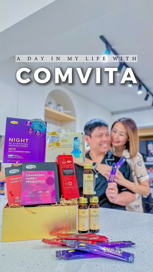 Instagram post by @ezanetan for Comvita. Caption reads: [...] my wellness to the next level with....