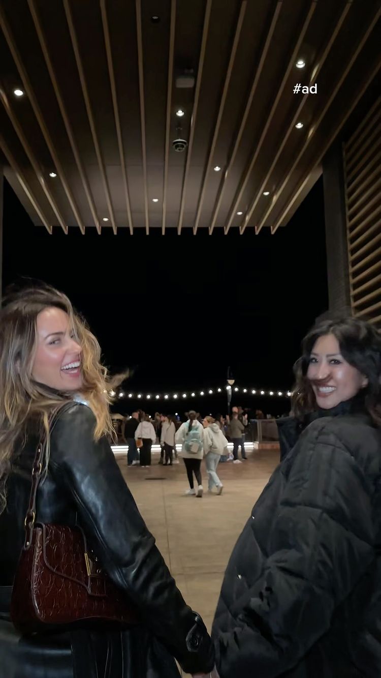 Instagram post by @juliagmonty for Chateau Ste. Michelle Winery. Caption reads: #ad so much fun doing girls night out with bestie....