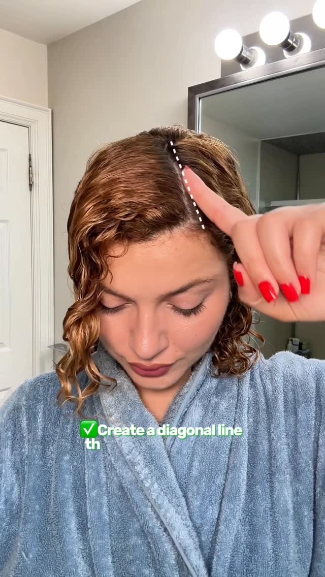 Instagram post by @manesbymell for Eva NYC. Caption reads: I need to put you on to the perfect side part and....