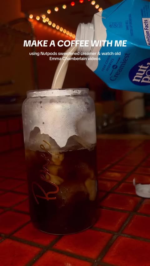 Instagram post by @renee_sieveri for nutpods. Caption reads: healing my inner child with these new flavors ☕️✨....