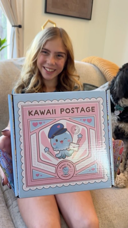 Instagram post by @henley.alexa for Kawaii Slime Company. Caption reads: Halloween mail 🎃 @kawaii.slime.company Get ready....