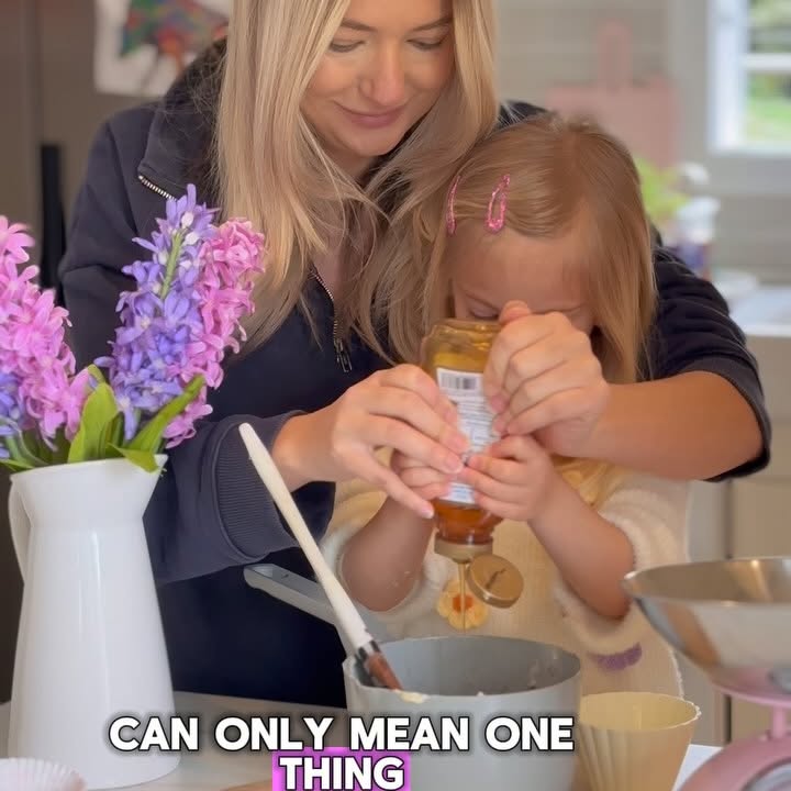 Instagram post by @dinnerwithdafni for Carex. Caption reads: #ad Dafni loves helping in the kitchen, I think....