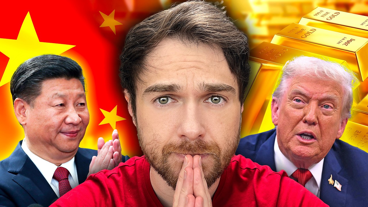 YouTube post by @AndreiJikh for Ledger. Caption reads: China Is Using Gold To Replace the U.S. Dollar.