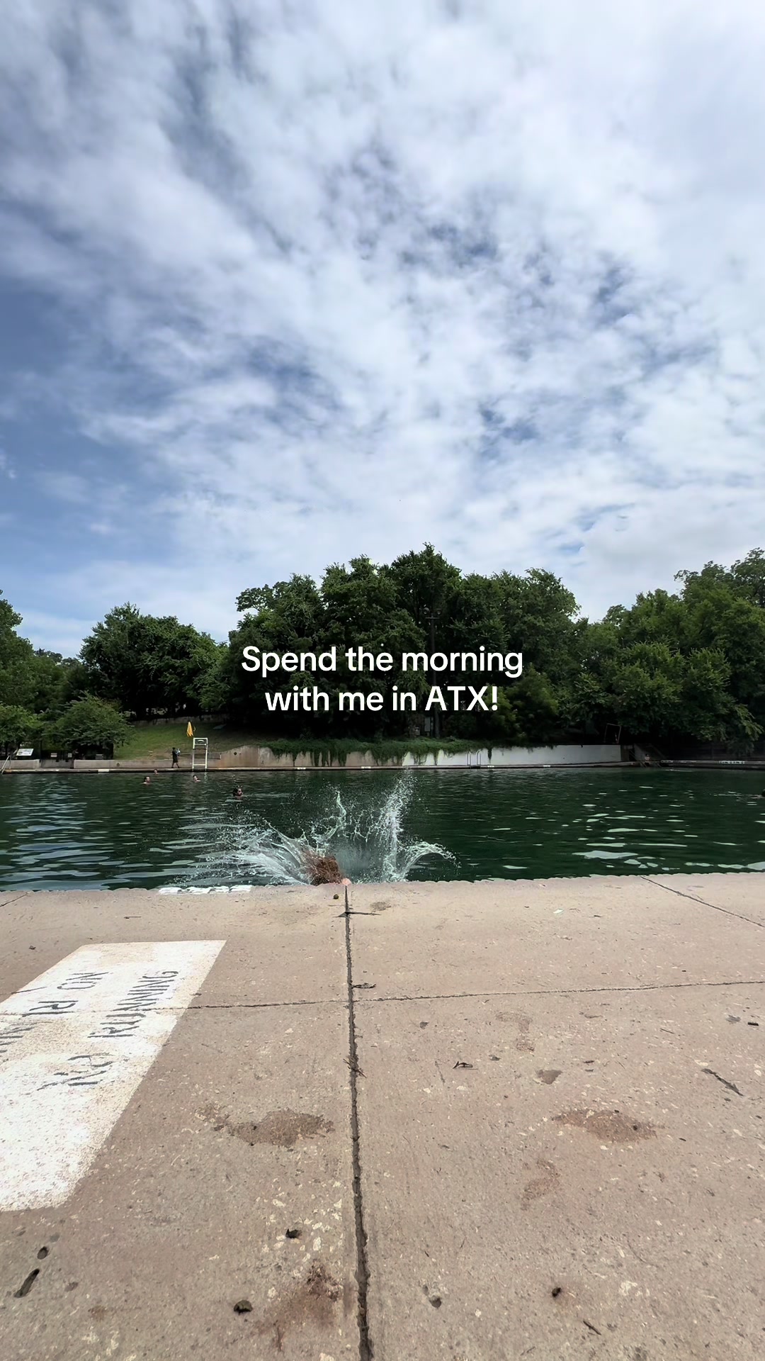 TikTok post by @theaustinaesthetic for Jeni's Splendid Ice Creams. Caption reads: Perfect morning in ATX (AD): visiting the turtles....