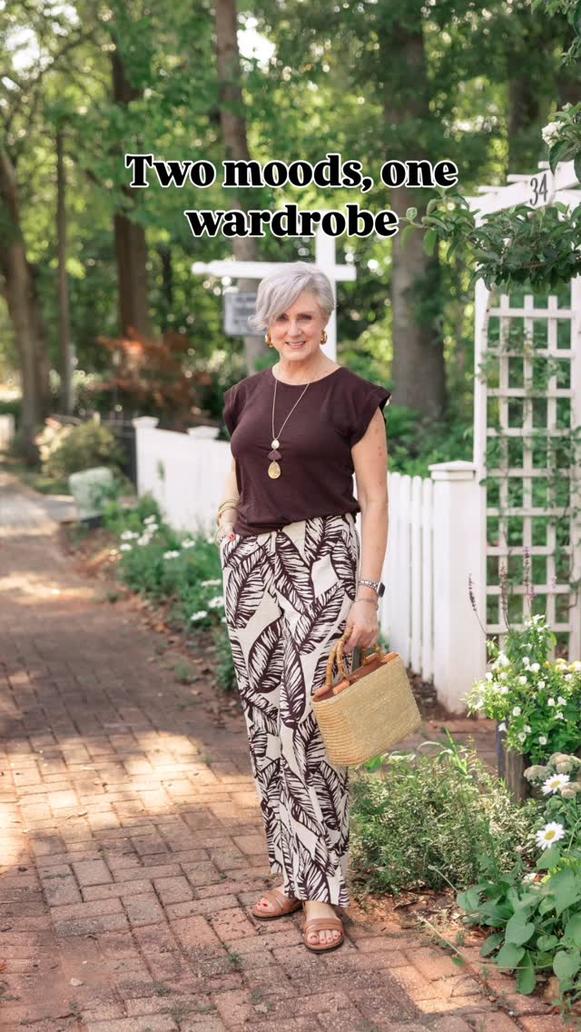 Instagram post by @styleatacertainage for J.Jill. Caption reads: Summer styling made simple ☀️ Two looks that take....