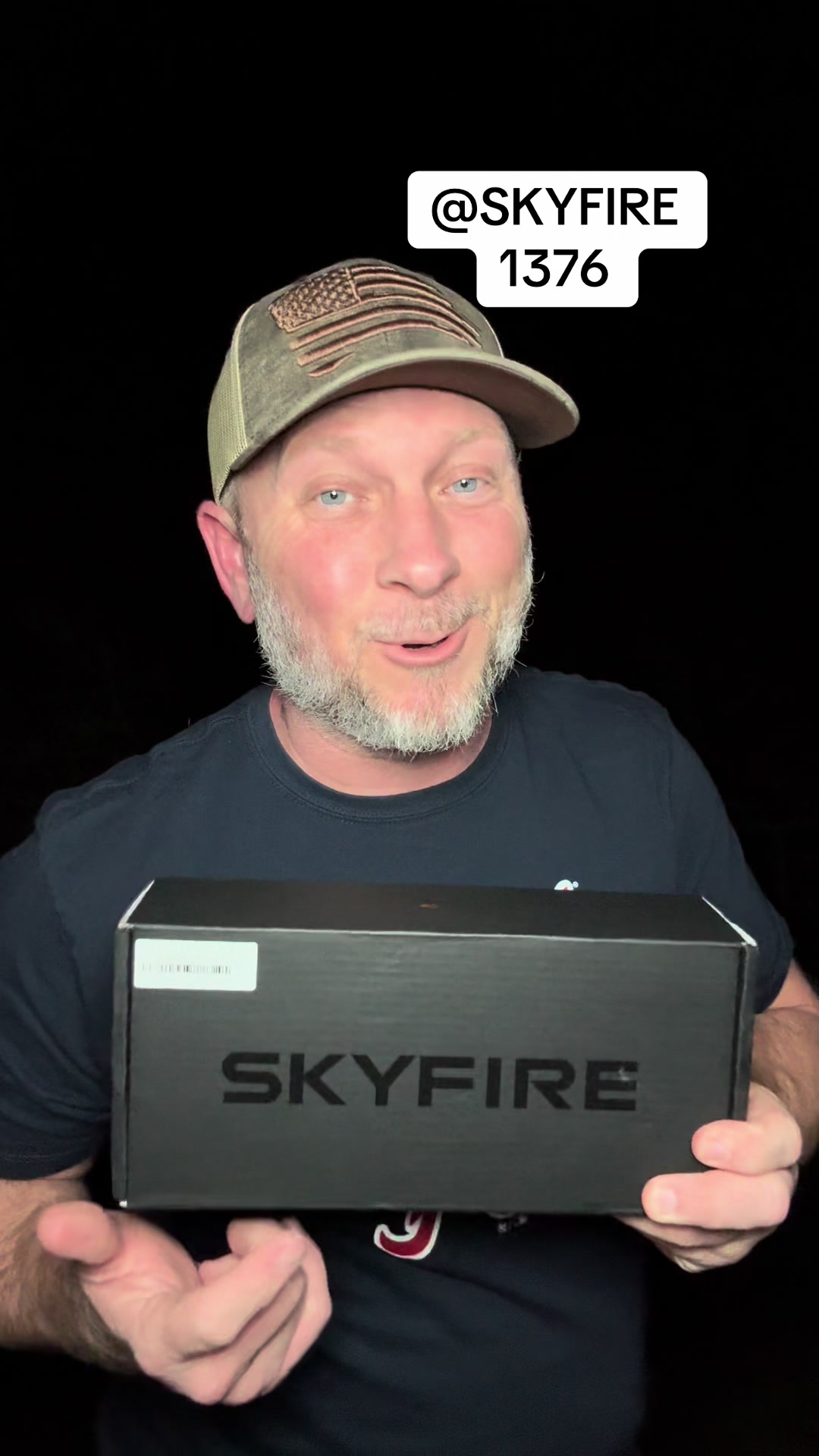 TikTok post by @ghall2400 for Skyfire. Caption reads: This Skyfire 1376 flashlight is WAY brighter than....
