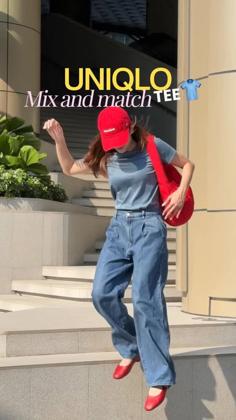 Instagram post by @wjmean for UNIQLO Thailand. Caption reads: [...] Uniqlo หน้าร้อนนี้มีเริ่ดอะะ✨....