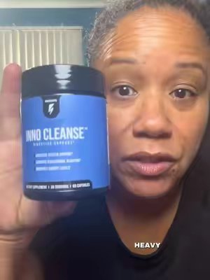 TikTok post by @hlthyqt for Inno Supps. Caption reads: How often do you cleanse your gut? @Inno Supps ⚡️....