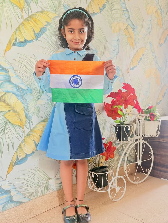 Instagram post by @anikabachoo for FirstCry. Caption reads: Celebrating the Spirit of India Sale 🇮🇳, a....