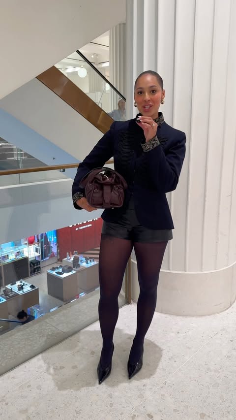 Instagram post by @charsluxefit for Jimmy Choo. Caption reads: How could I possibly visit the new @jimmychoo....