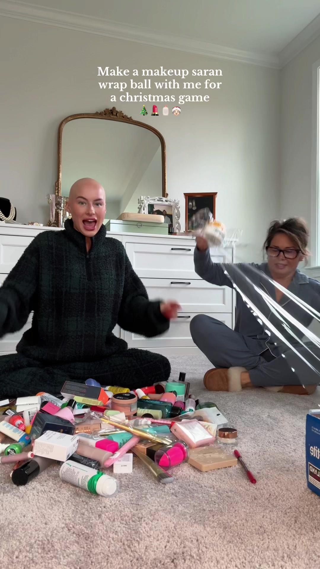 TikTok post by @chl0ebean for Josie Maran. Caption reads: one of my favorite things to do for my family....