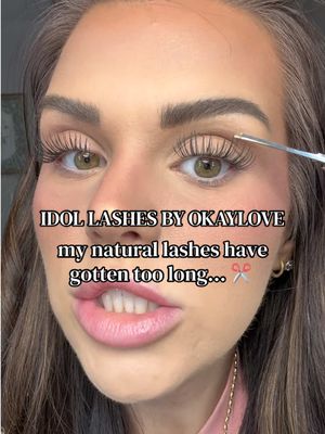 TikTok post by @everydaywhitneygee for Okay Love Lashes. Caption reads: [...] #naturallashes #diylashes #okaylovelashes....