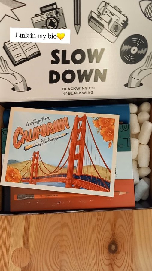 Instagram post by @my_travelers_notebook for Lochby. Caption reads: Totally in love with my new @blackwing pencils!....