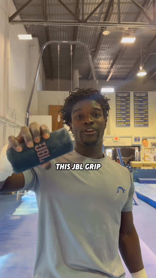 Instagram post by @frederickflips for JBL. Caption reads: Can’t practice without my JBL Grip😮‍💨👌🏾....