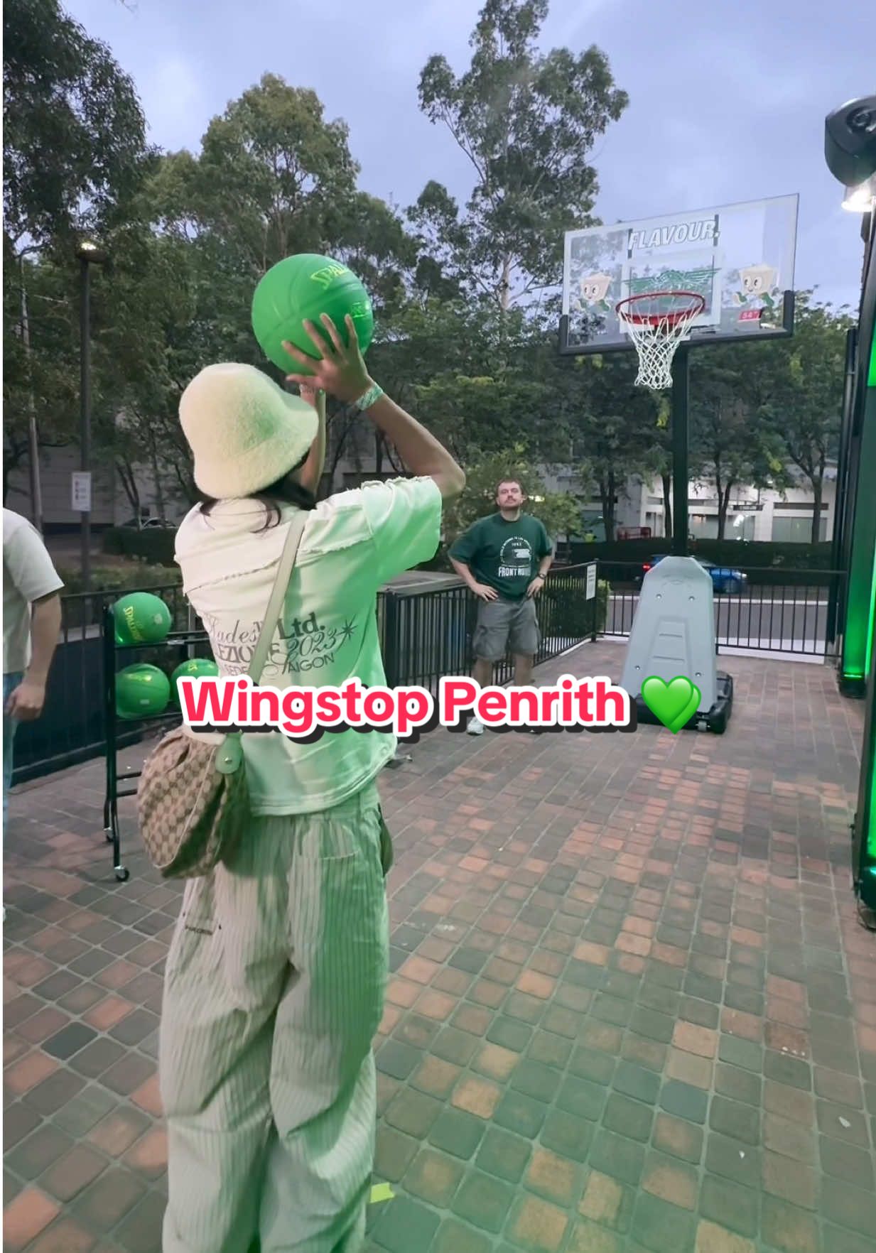 TikTok post by @andythesk for Wingstop. Caption reads: Wingstop is in Penrith!? 🍗💚 @Wingstop Australia....