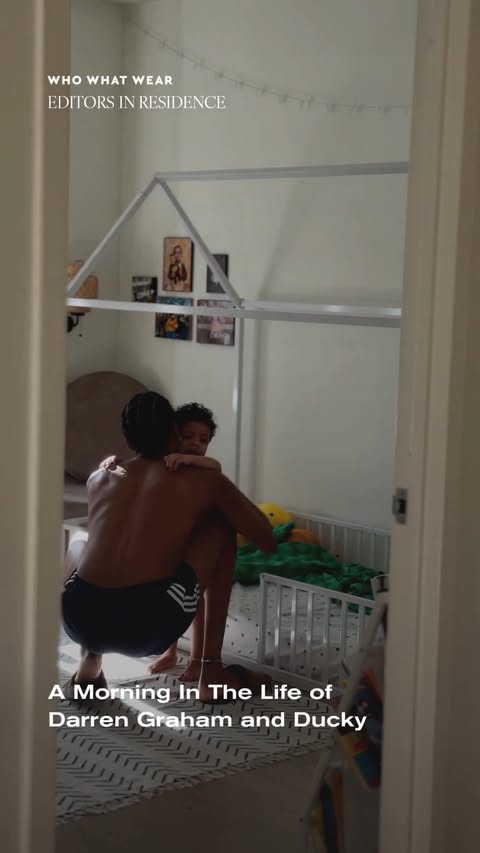 Instagram post by @therealdarrengraham for Who What Wear. Caption reads: A day with Ducky! Our Editor in Residence,....