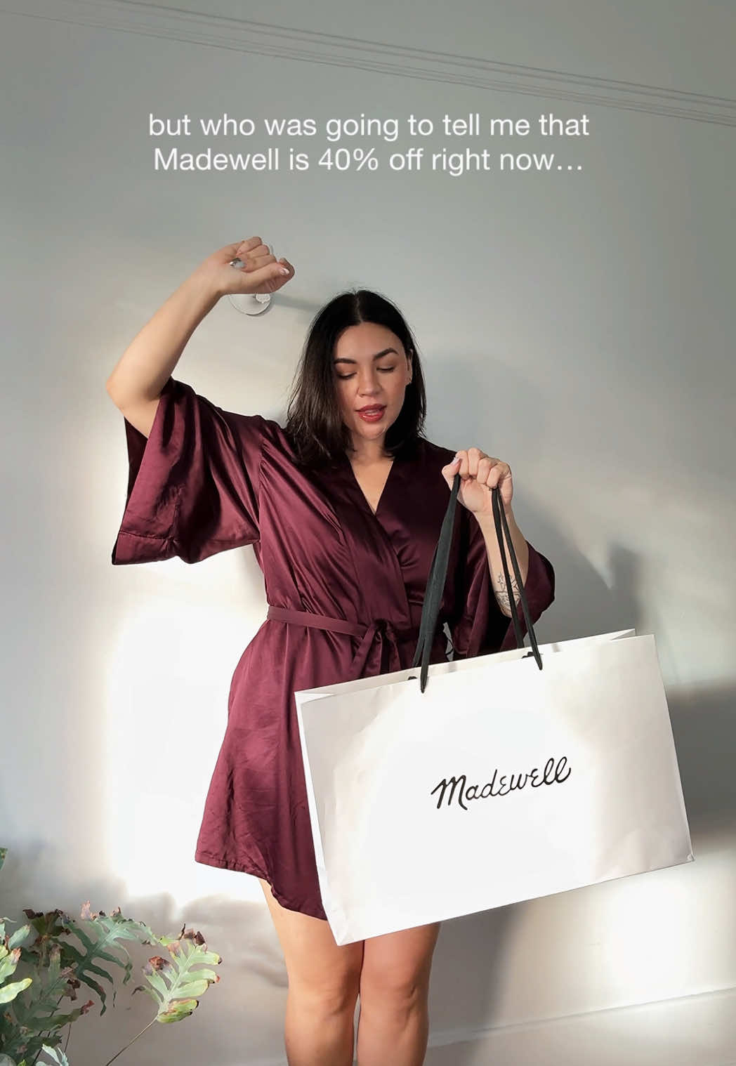 TikTok post by @fromsarahsleeve for Madewell. Caption reads: The @madewell Black Friday sale is here!! Nothing....