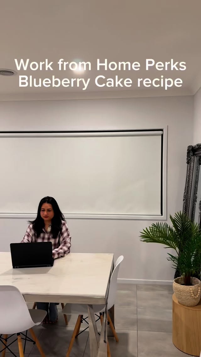 Instagram post by @farheen.naz.vlogs for WorldRemit. Caption reads: Blueberry Upside down Cake recipe
 @worldremit....