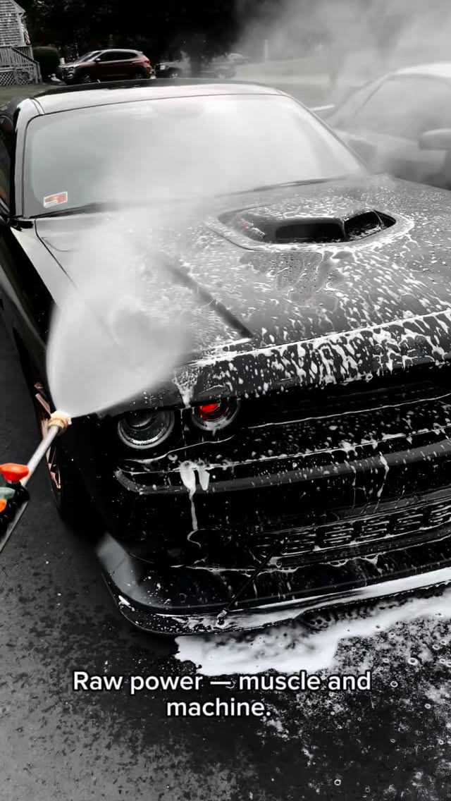 Instagram post by @scatpack_bee for Giraffe Tools. Caption reads: The @giraffetools Grandfalls Pressure Washer PLUS....