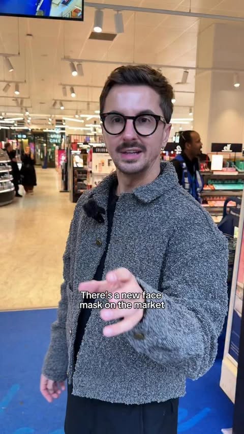 Instagram post by @andrewdwheatcroft for BYOMA. Caption reads: There’s not many face masks that blow me away but....