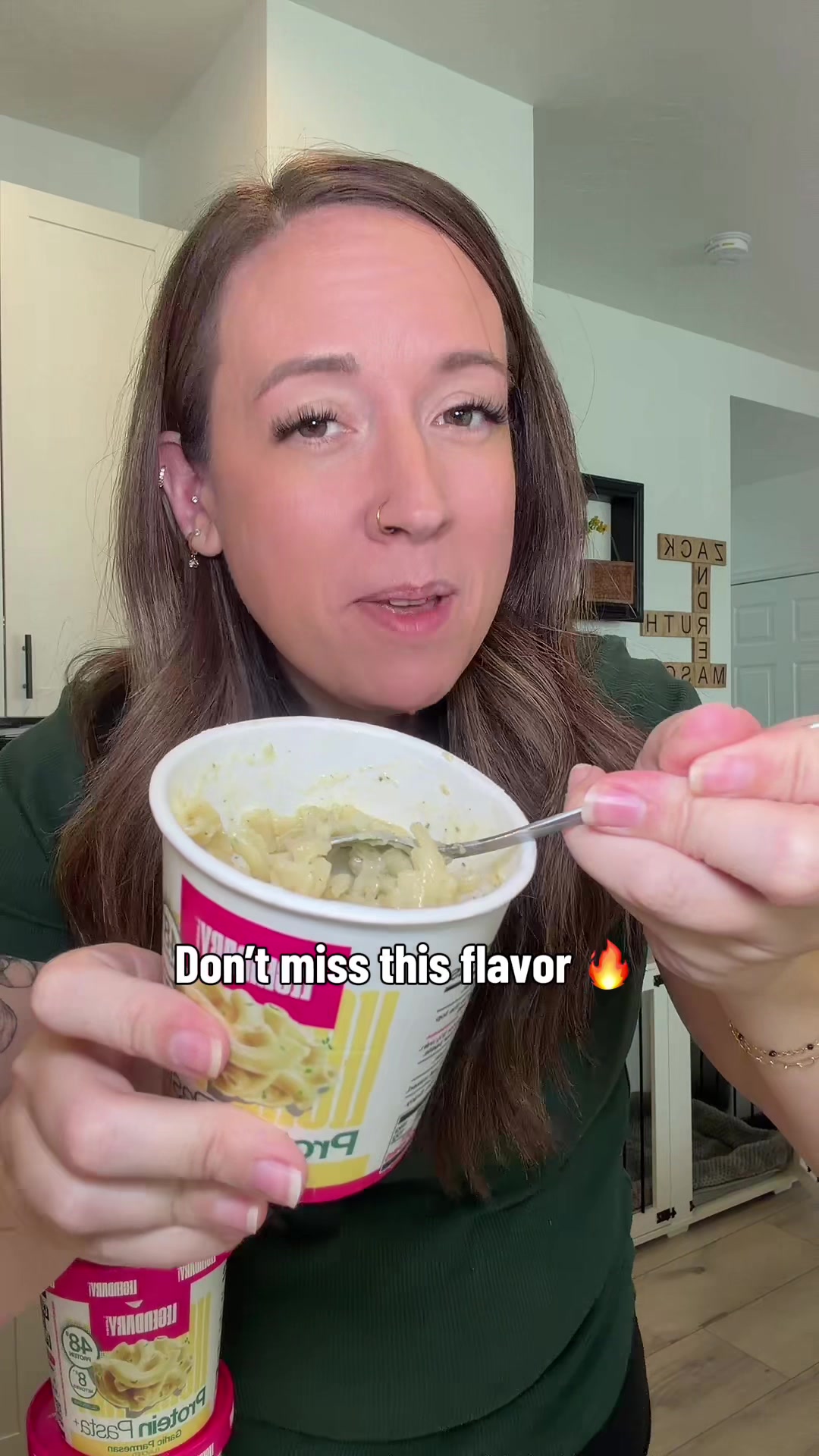 TikTok post by @andreabtwdigitalmama for Legendary Foods. Caption reads: Brand new flavor of @Legendary Foods Mac and....