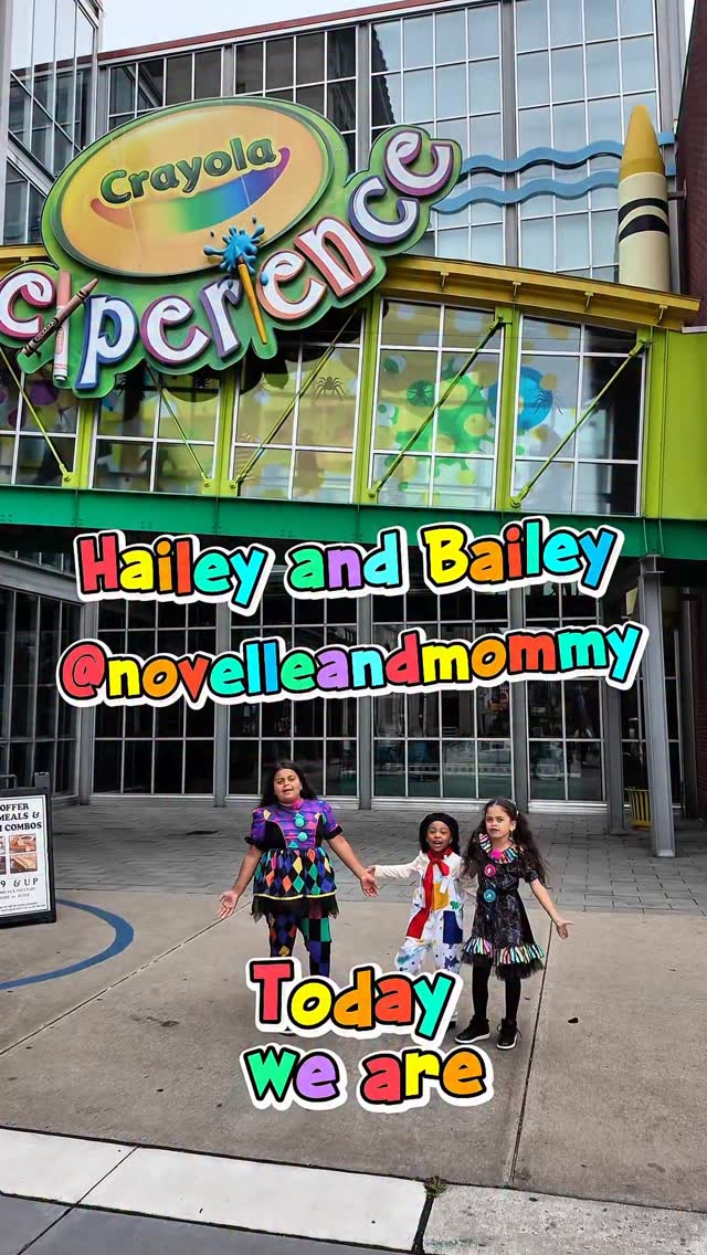 Instagram post by @novelleandmommy for Crayola. Caption reads: Spooky colors, creative crafts & endless smiles at....