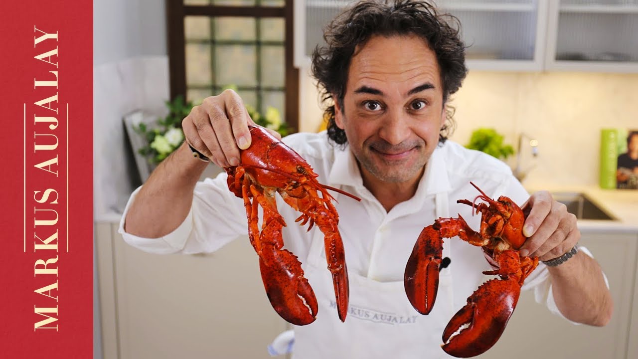 YouTube post by @markusaujalay2782 for Restaurang Tegelbacken. Caption reads: Ingredienser för 4-6 personer
 
2 hela humrar,....