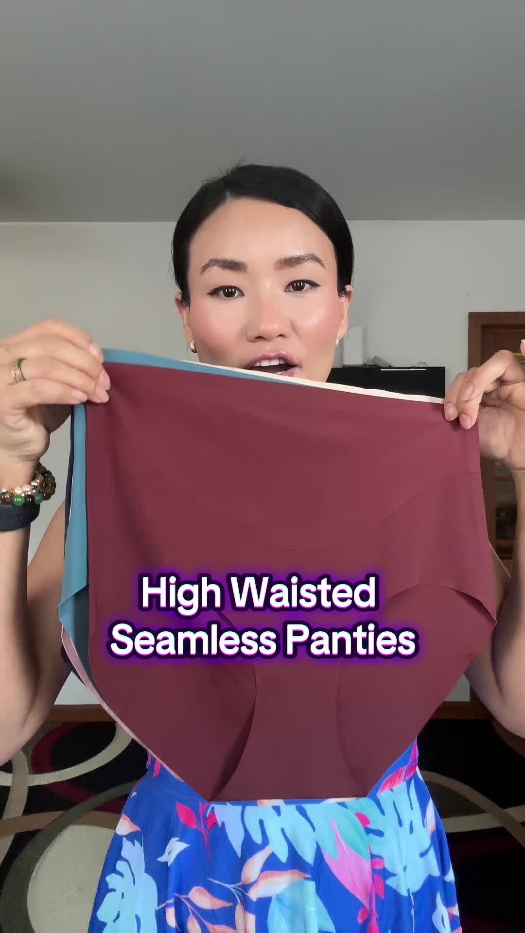 TikTok post by @geetagurung19 for LEVAO Store. Caption reads: LEVAO Women's Seamless High Waist Underwear 6....