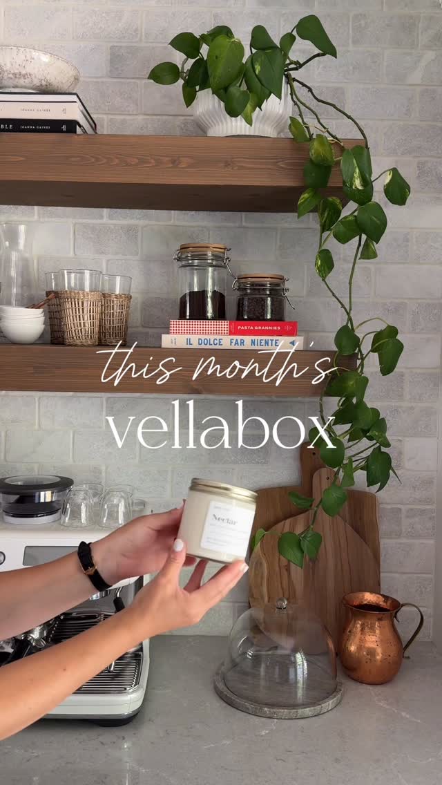 Instagram post by @ourhomeoncolonial for Vellabox. Caption reads: This month’s @vellabox is Nectar, a floral and....