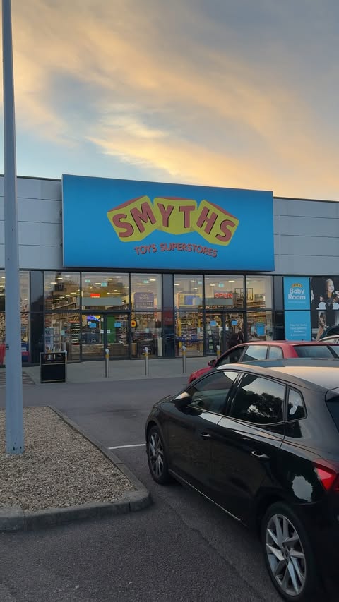 Instagram post by @preston_builds for Smyths Toys Superstores. Caption reads: AD| Save £5 when you spend £50 and Save £10 when....