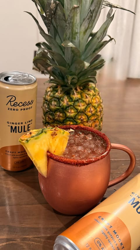 Instagram post by @picakidz for Recess. Caption reads: [...] extra. Muddled pineapple + @takearecess....