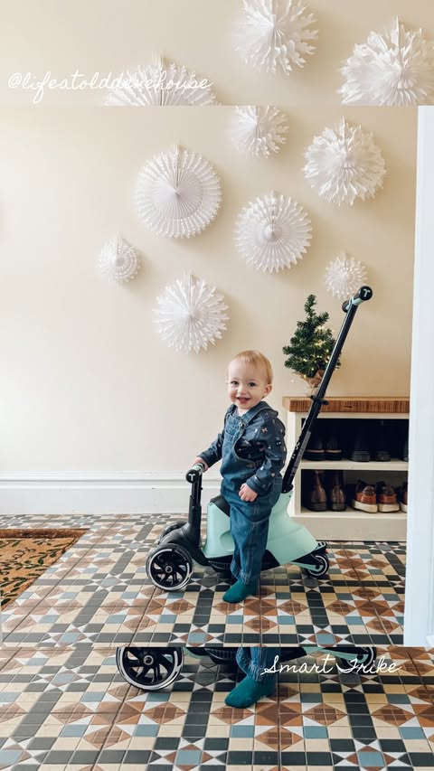 Instagram post by @lifeatolddenehouse for smarTrike. Caption reads: [...] little one this Christmas, then the....