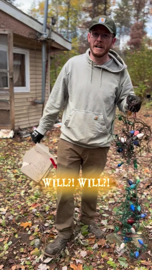 Instagram post by @amandanatediy for Carhartt. Caption reads: Will?!
#husbandwife #reels #fyp #renovationproject....