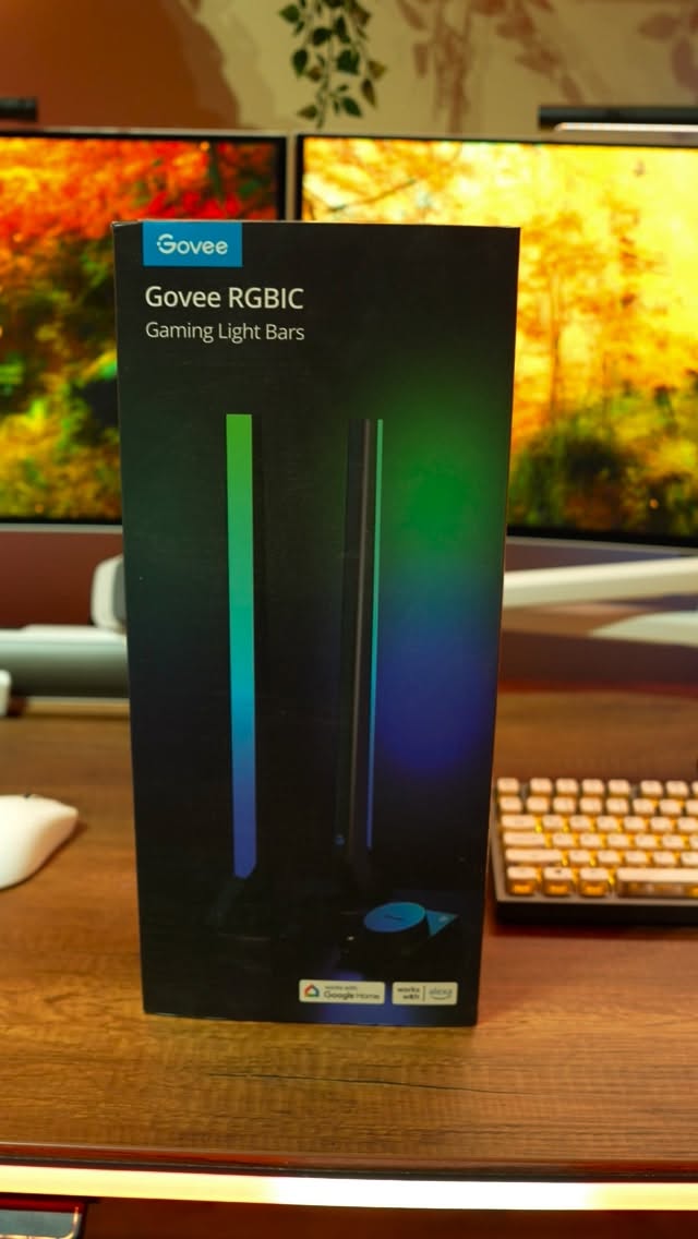 Instagram post by @kaptanmemotv for Govee. Caption reads: 💫📽 Govee Gaming Light Bar💡
@govee_turkiye....