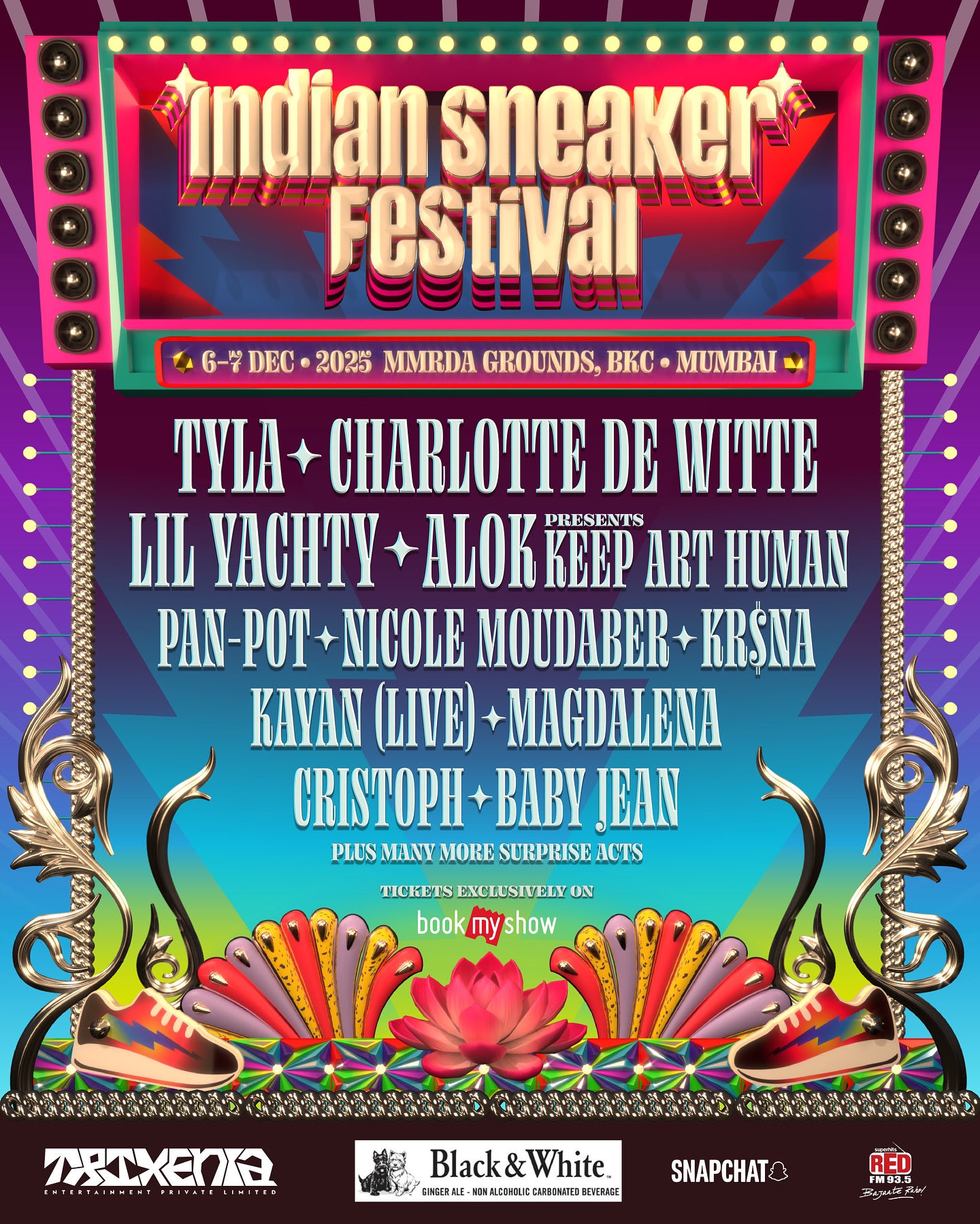 Instagram post by @indiansneakerfestival for BookMyShow. Caption reads: 🚨 OUR BIGGEST DROP EVER 🚨

The wait ends NOW –....