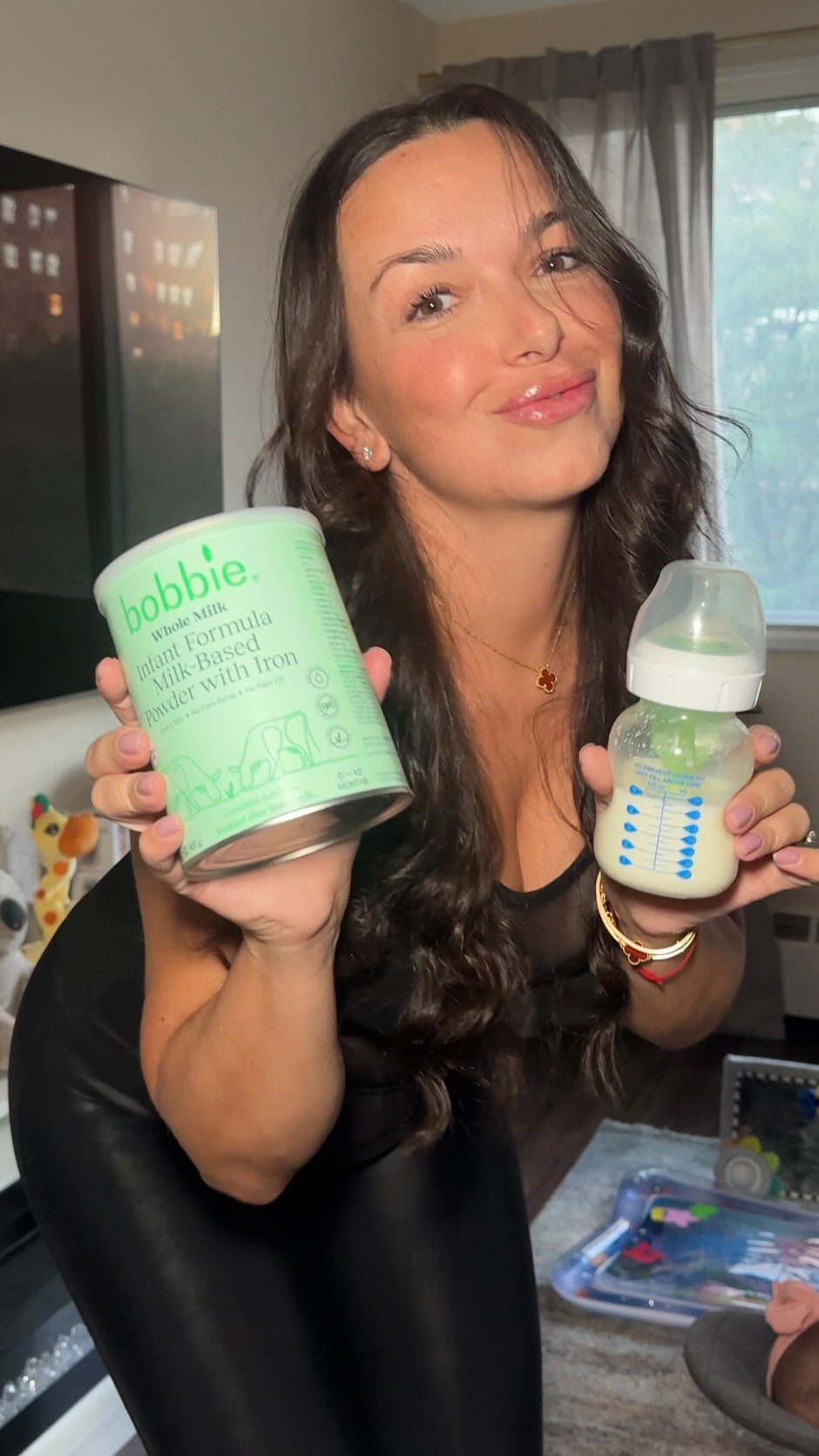 Instagram post by @eatsalifestyle for Bobbie. Caption reads: Milk supply may be low, but @bobbie got my back....