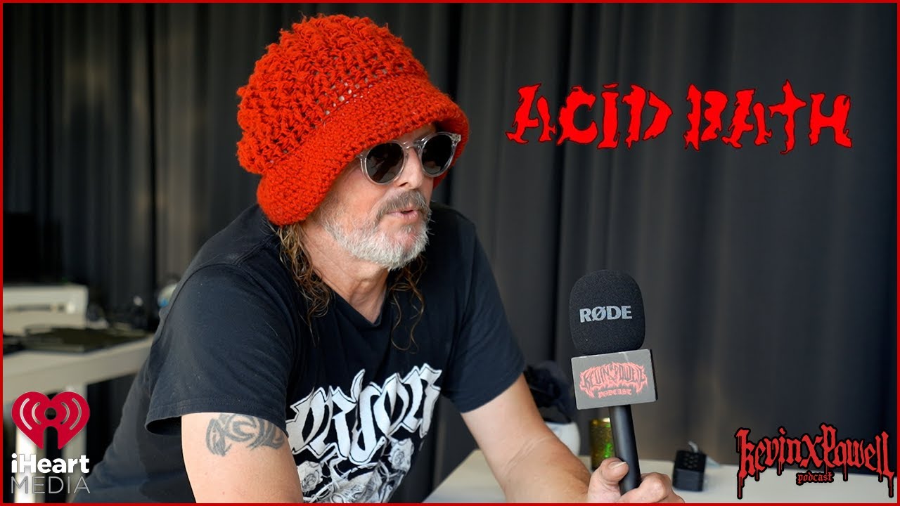 YouTube post by @kevinxpowell for redefinesnacks.com. Caption reads: ACID BATH | Mike Sanchez on Reuniting Acid Bath,....