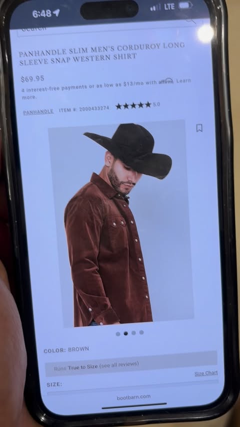 Instagram post by @miguelespinoza for Boot Barn. Caption reads: Como que si me queda igual que al modelo de....