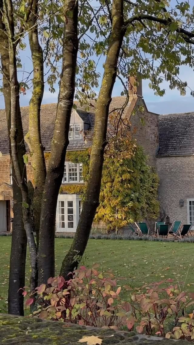 Instagram post by @albertaggerbeck for Soho House. Caption reads: [...] Farmhouse adventures 🪵🔥🍁🤍 #explore....