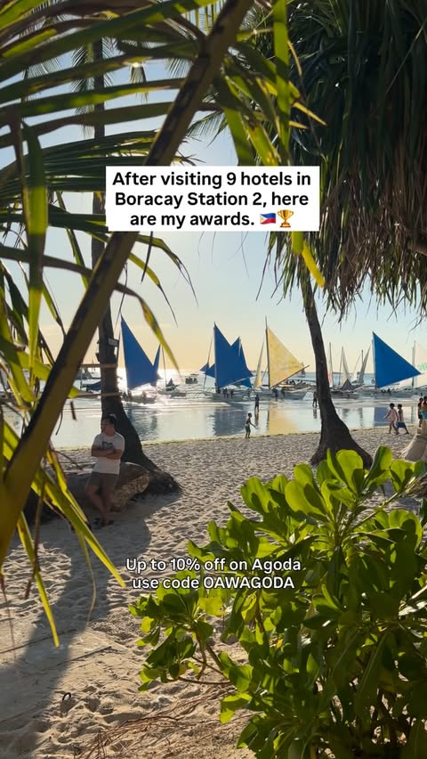 Instagram post by @onearmedwanderer for agoda. Caption reads: [...] beach. Rates are more affordable in Agoda....