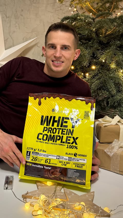 Instagram post by @wojciech_sobierajski for Olimp Sport Nutrition. Caption reads: Rabat 10% z kodem REKORDZISTA @olimp_nutrition_pl....