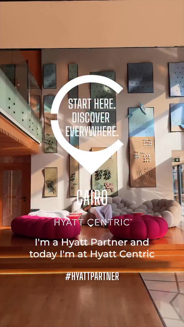 Instagram post by @jrasraan for Hyatt Centric. Caption reads: #HyattPartner @hyattcentriccairowest ’s City Guide....
