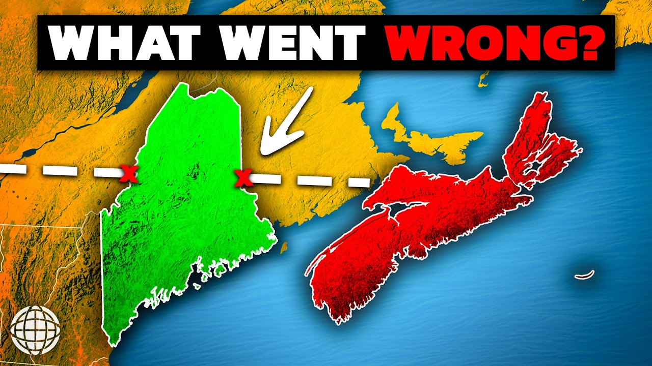 YouTube post by @GeographyByGeoff for Envato Elements. Caption reads: Why Nova Scotia Was Left Behind.